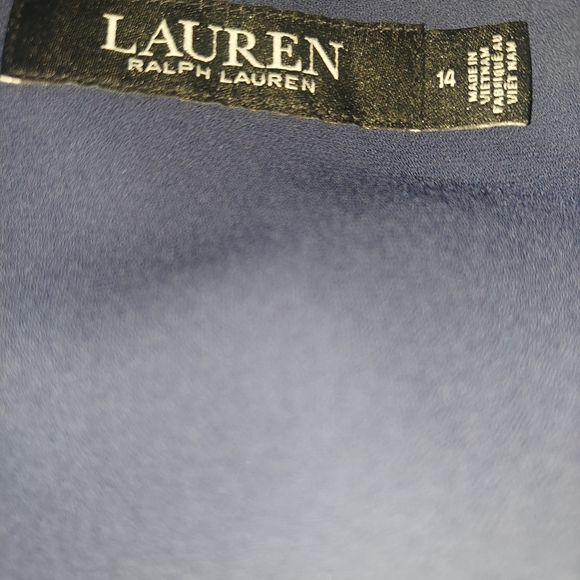 Lauren Ralph Lauren Striped Blue Faux Wrap Skirt - Picture 13 of 13